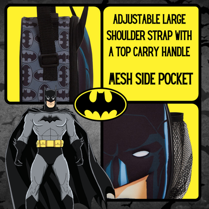 Boys Batman Lunch Bag 3D DC Comics Insulated Lunch Box Kids School Cooler Bag