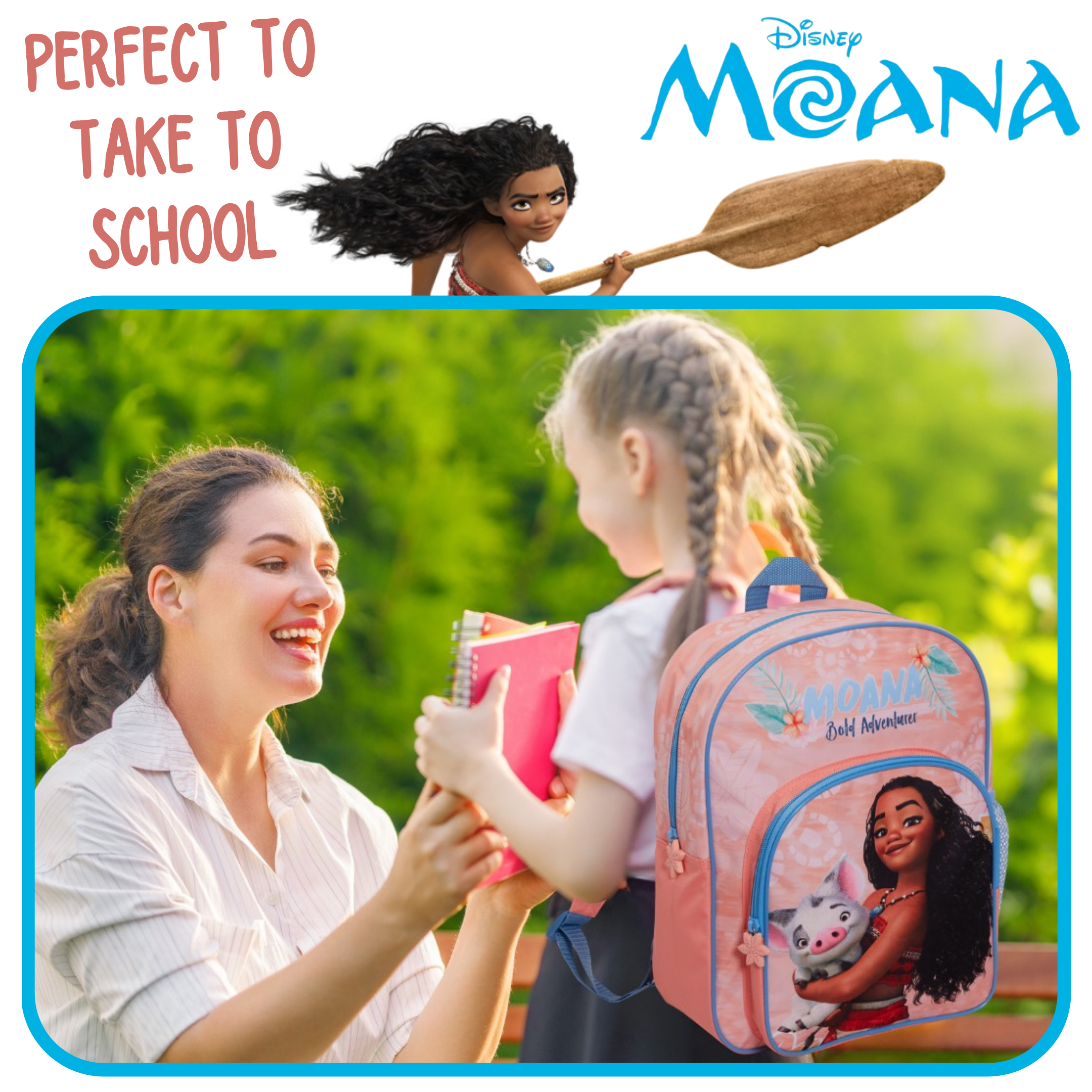 Disney Moana Bag Girls Backpack for Kids School Bag Travel Sports Bag Rucksack