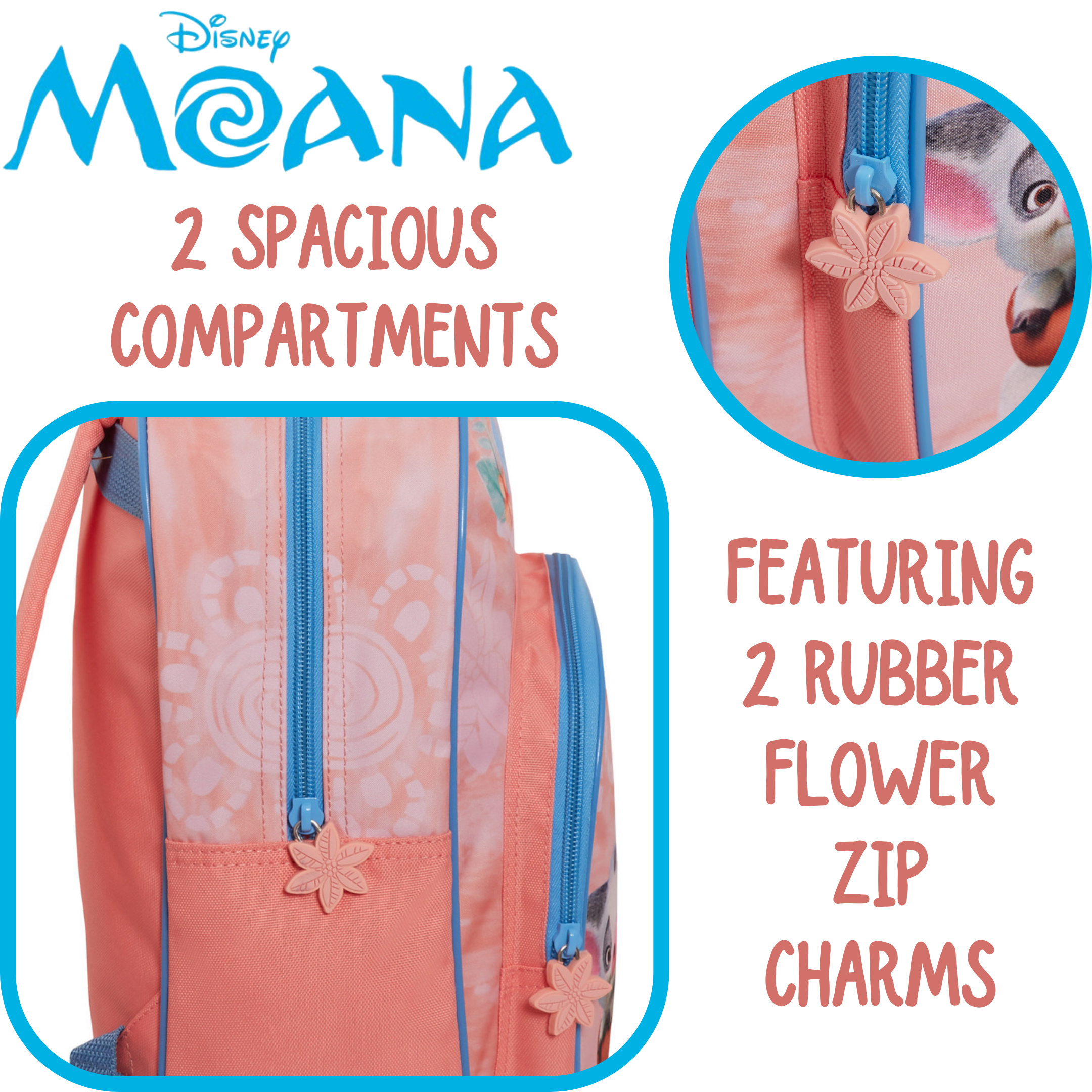 Disney Moana Bag Girls Backpack for Kids School Bag Travel Sports Bag Rucksack