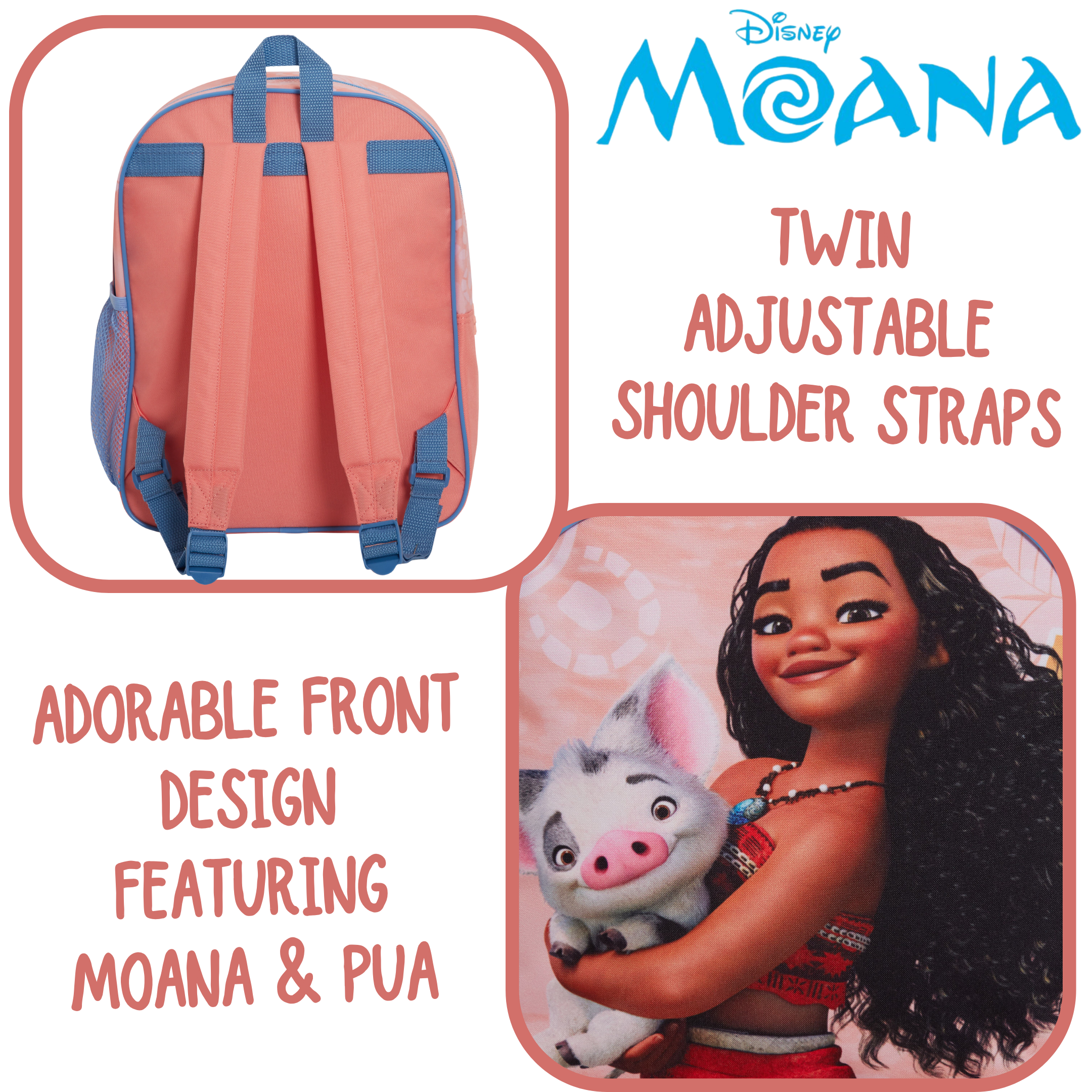 Disney Moana Bag Girls Backpack for Kids School Bag Travel Sports Bag Rucksack