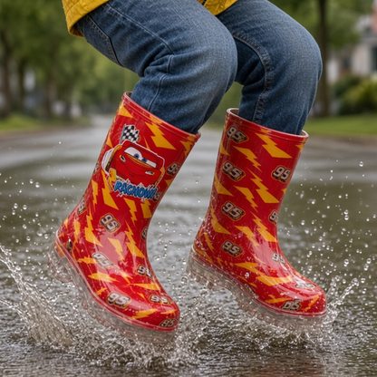 Disney Cars Light Up Wellington Boots Boys Boots Kids Lightning McQueen Wellies