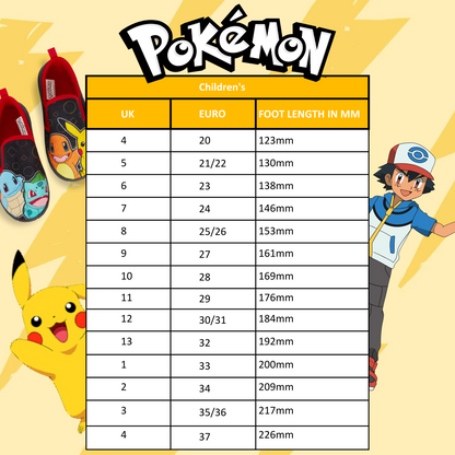 Pokemon Slippers For Kids Boys Girls Pikachu Black Mules Slip On House Shoes