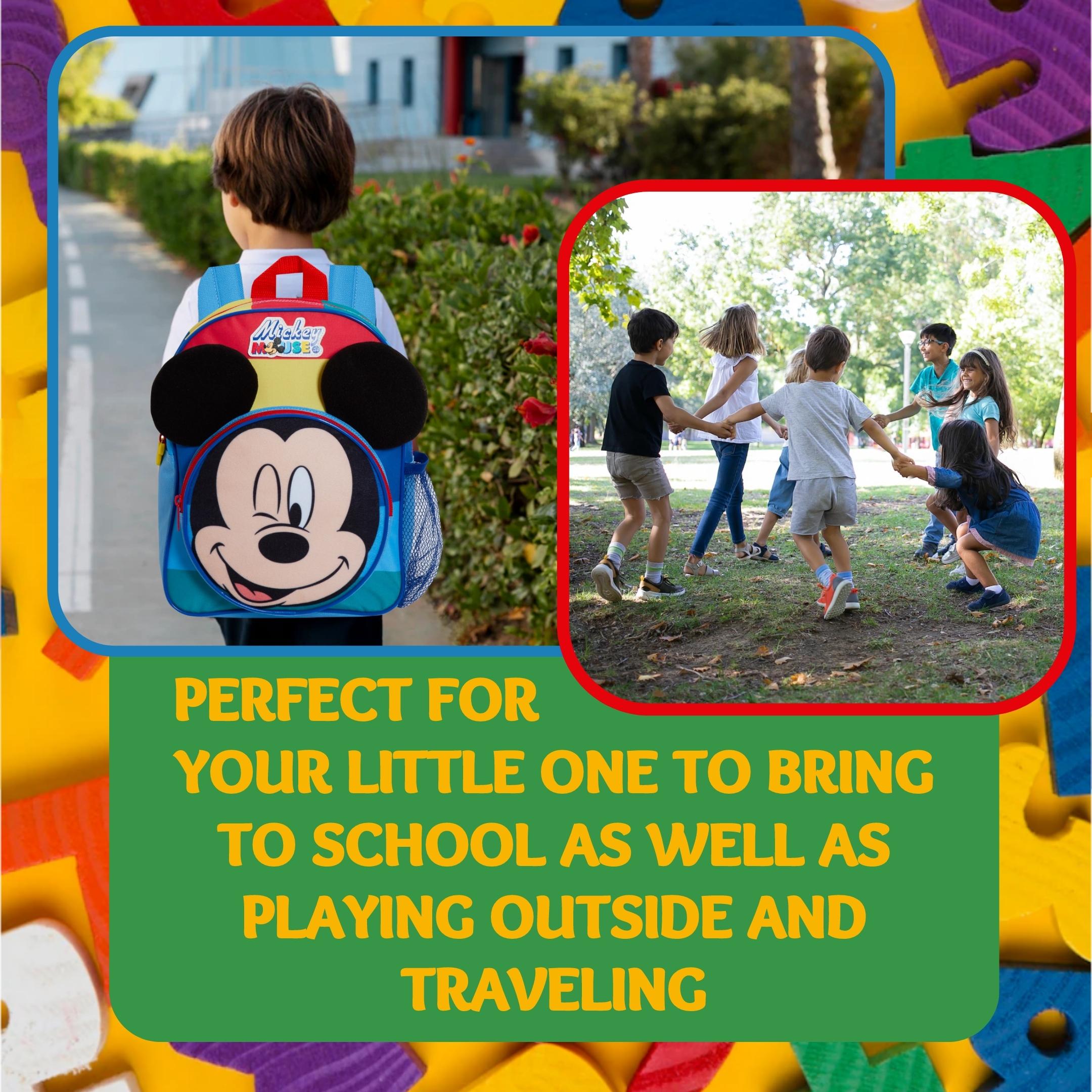 Mickey Mouse Backpack Boys 3D Disney Bag For Kids Travel Nursery School Rucksack