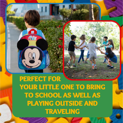 Mickey Mouse Backpack Boys 3D Disney Bag For Kids Travel Nursery School Rucksack