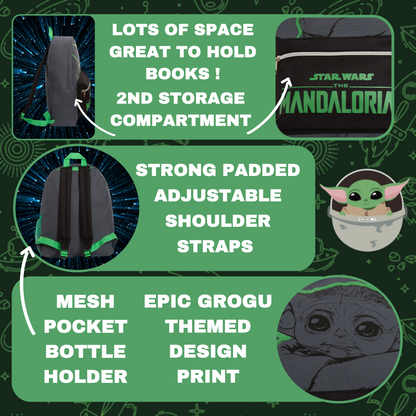 The Mandalorian Backpack Grogu Baby Yoda The Child School Bag Travel Sports Bag