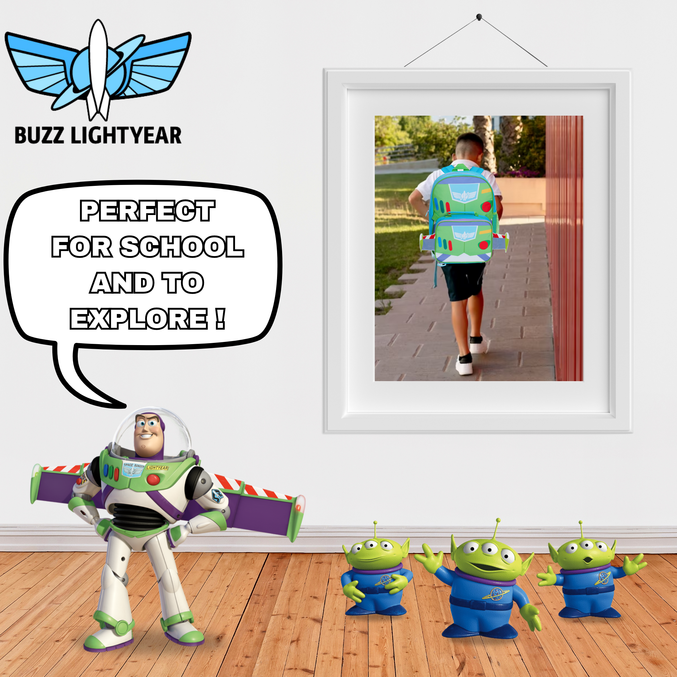 Buzz Lightyear Backpack With Lunch Bag Toy Story Ranger Matching School Bag Set