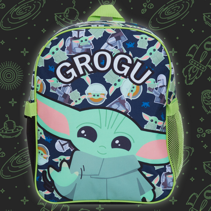 Mandalorian Backpack With Lunch Bag Boys Grogu Baby Yoda Matching School Bag Set
