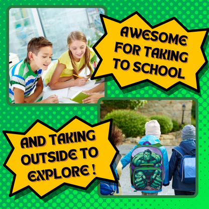 The Hulk Backpack With Lunch Bag For Kids Marvel Matching 2 Piece School Bag Set