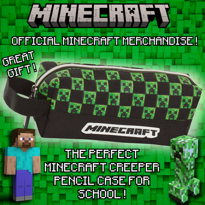 Minecraft Pencil Case Kids Creeper Gaming Accessory Minecraft Toiletries Bag
