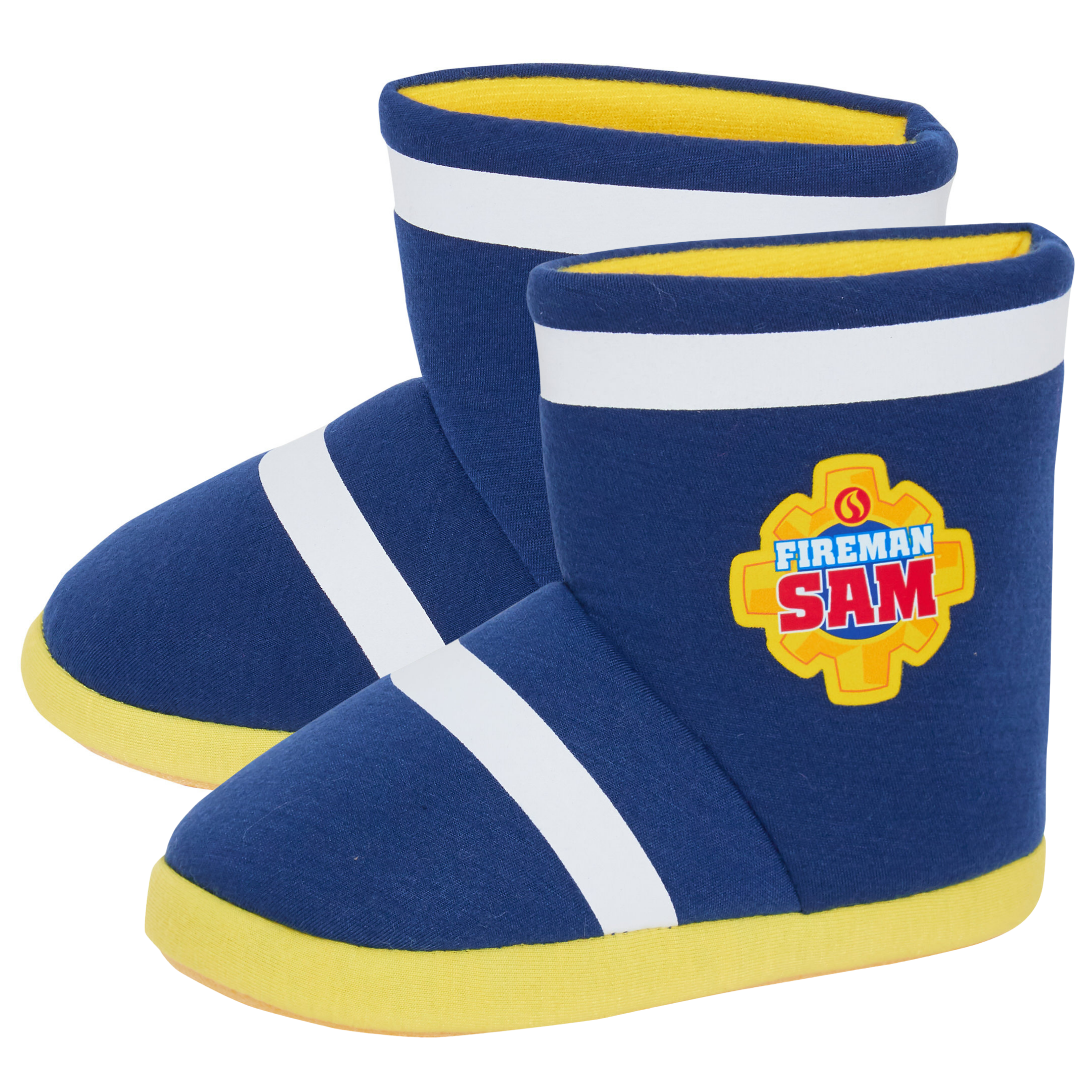Fireman Sam Slipper Boots Boys Dress Up Slippers Booties Fleece House Shoes