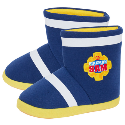 Fireman Sam Slipper Boots Boys Dress Up Slippers Booties Fleece House Shoes