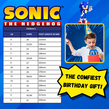 Sonic The Hedgehog Slippers For Boys Girls 3D Slip On Mules Gaming House Shoes