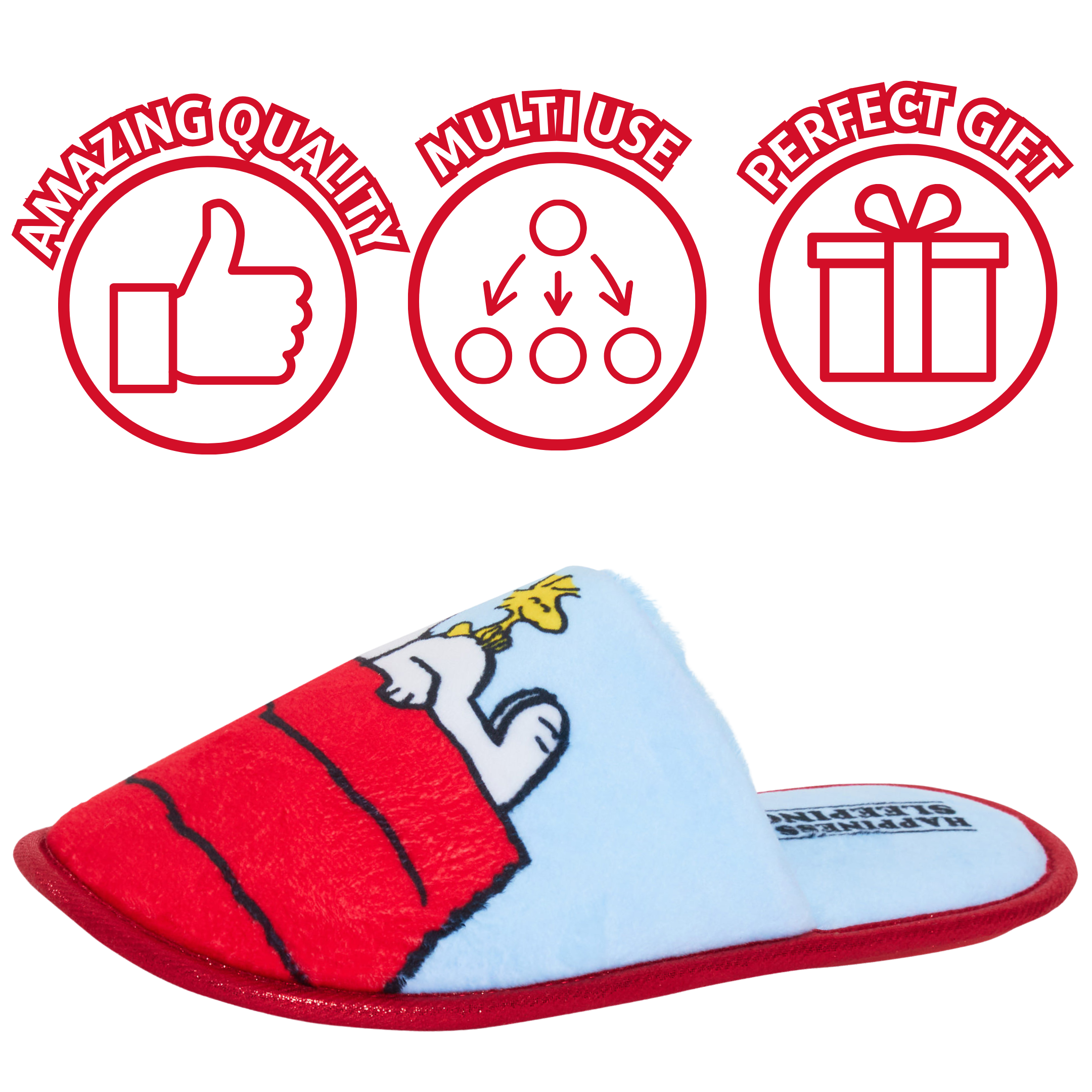 Peanuts Snoopy Slippers For Women Girls Teens Slip On Open Back Mules Sliders