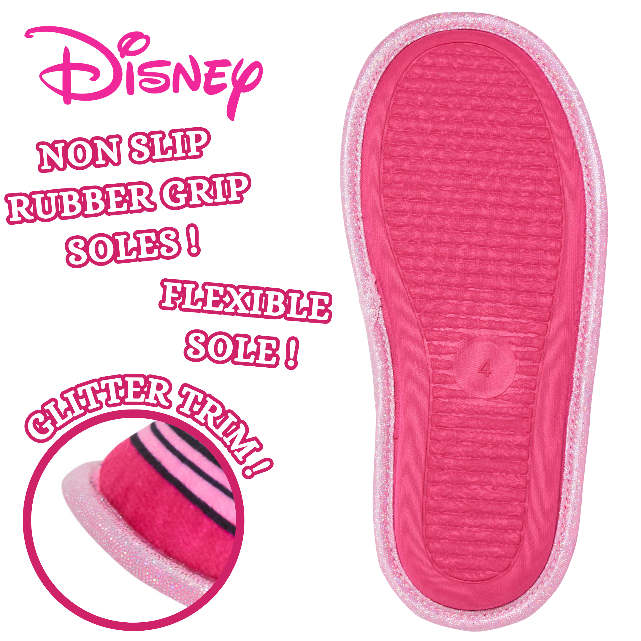Disney Cheshire Cat Slippers For Women Teens Girls Slip On Mules House Shoes