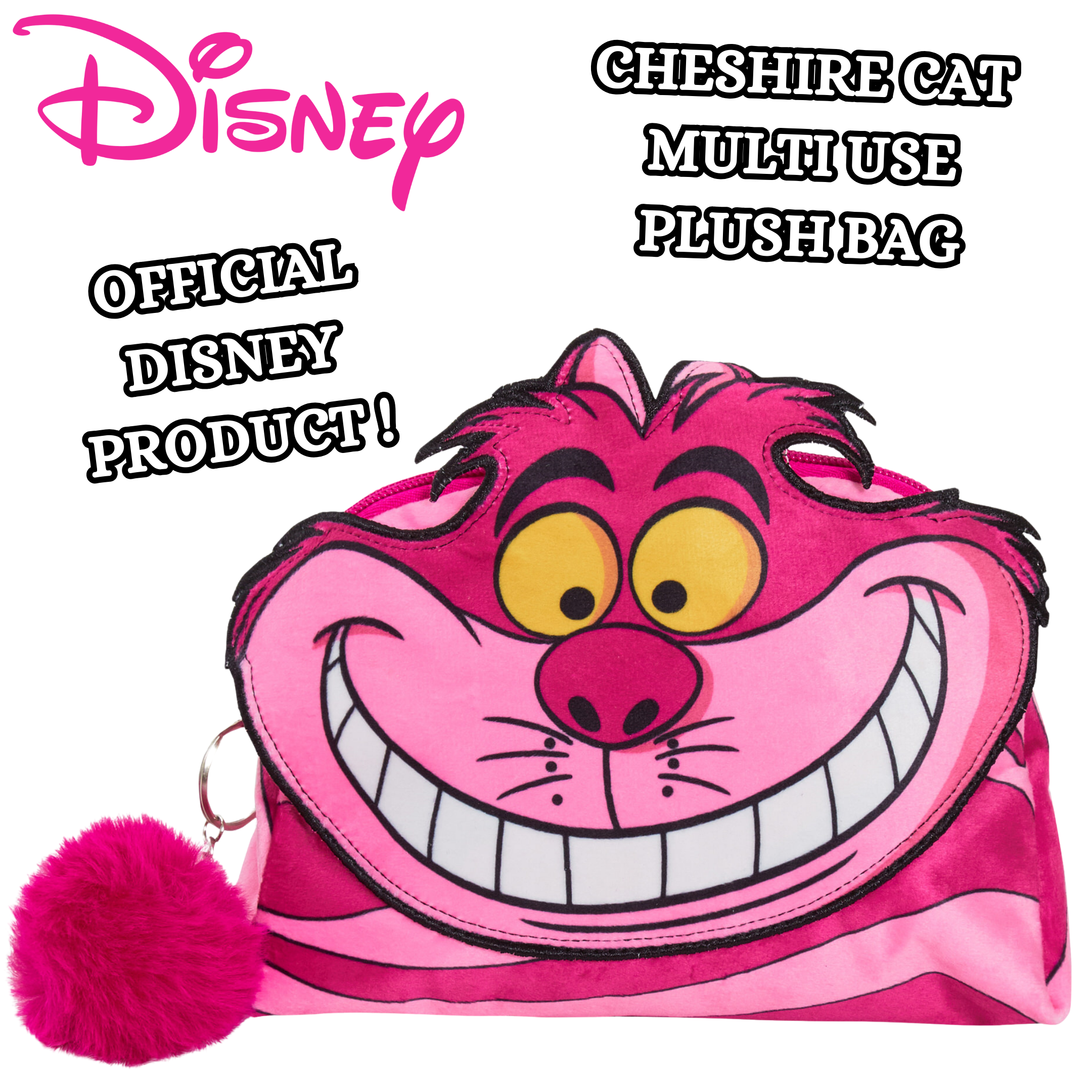 Cheshire Cat Make Up Bag for Women Disney Cosmetic Toiletries Bag Pencil Case