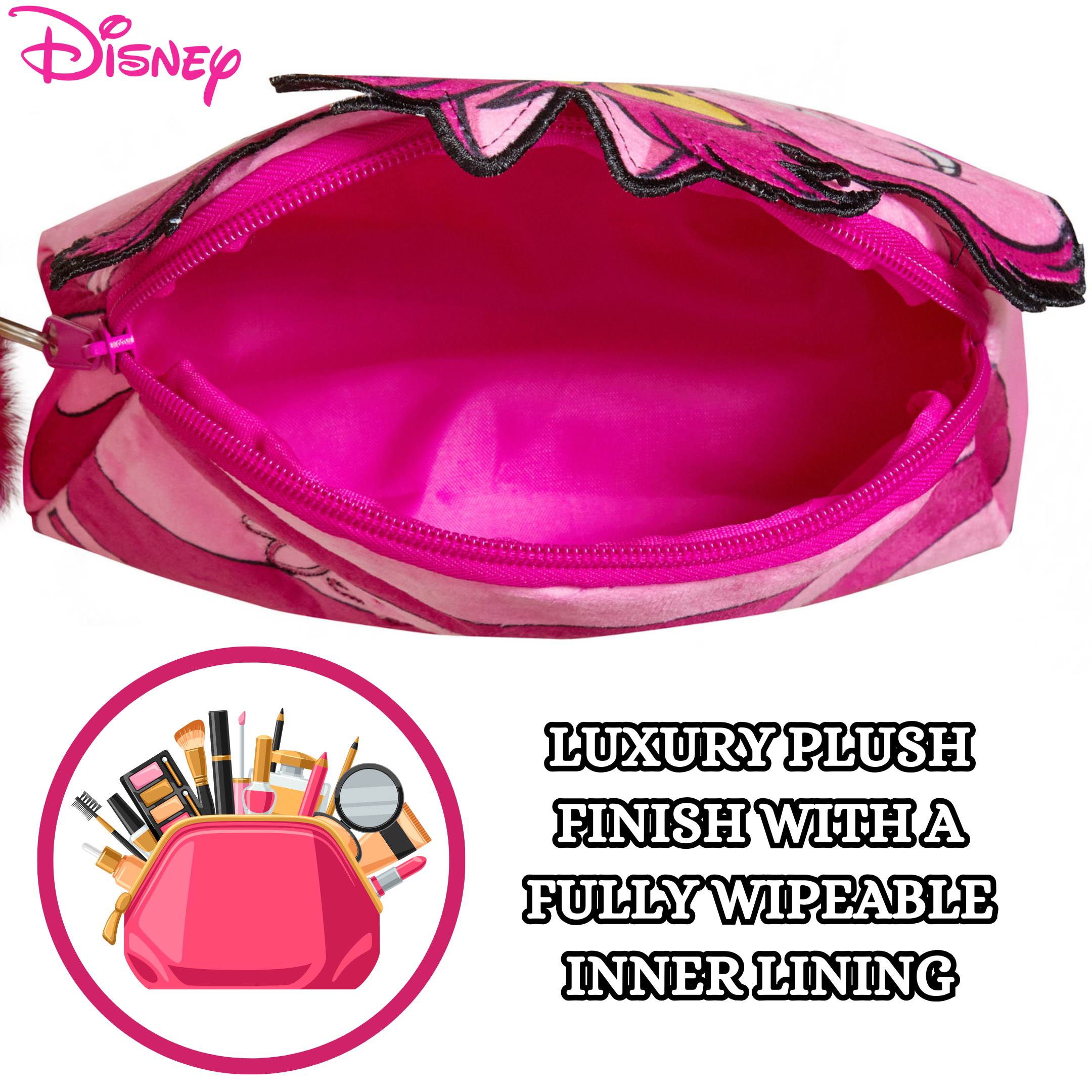 Cheshire Cat Make Up Bag for Women Disney Cosmetic Toiletries Bag Pencil Case
