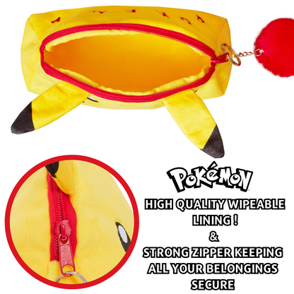Pokemon Toiletry Bag Pikachu Plush Cosmetic Bag Pikachu Pencil Case Make Up Bag