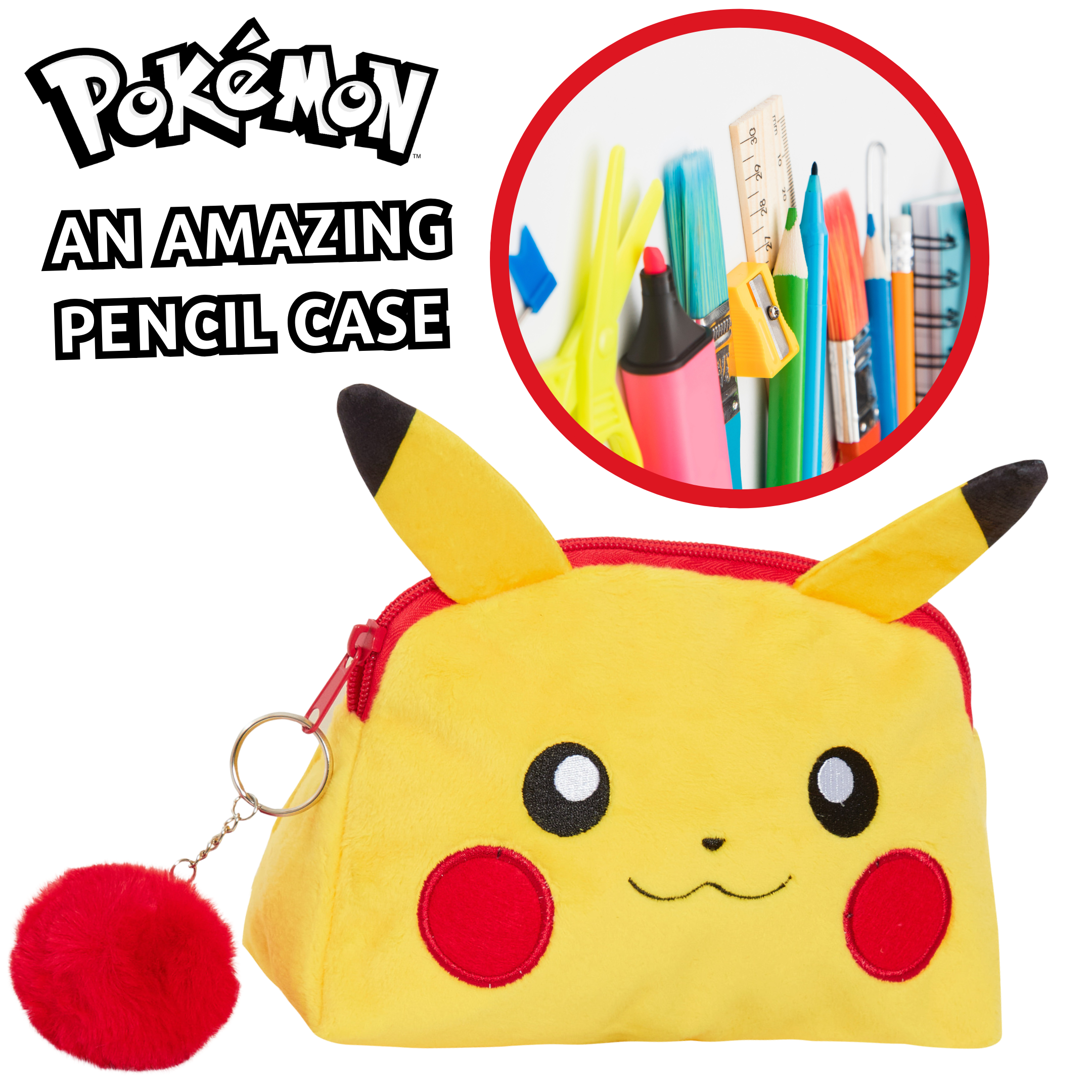 Pokemon Toiletry Bag Pikachu Plush Cosmetic Bag Pikachu Pencil Case Make Up Bag