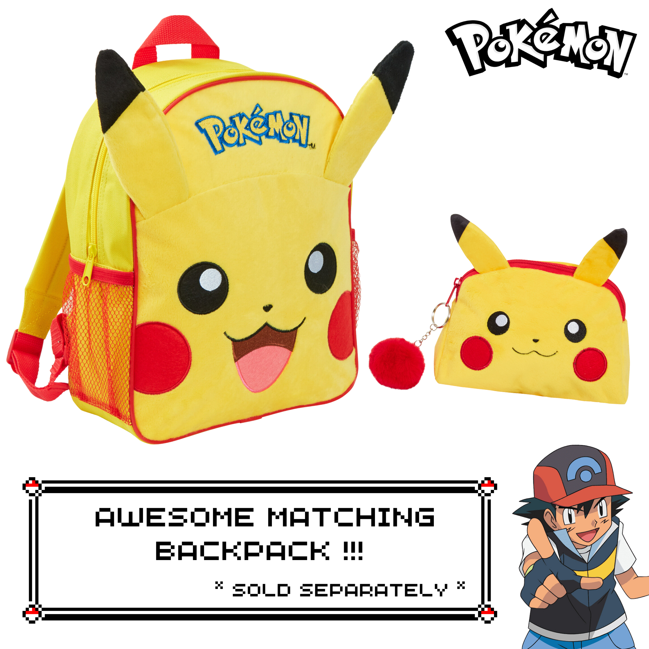 Pokemon Toiletry Bag Pikachu Plush Cosmetic Bag Pikachu Pencil Case Make Up Bag