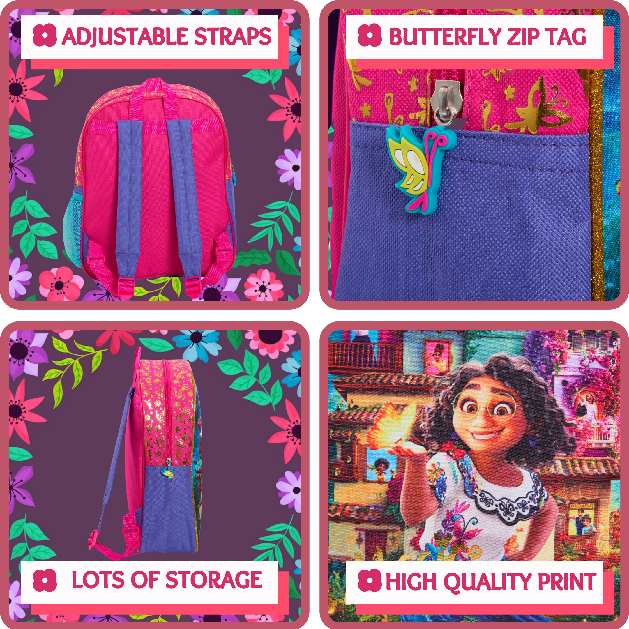 Disney Encanto Backpack for Girls Mirabel School Nursery Rucksack Lunch Bag