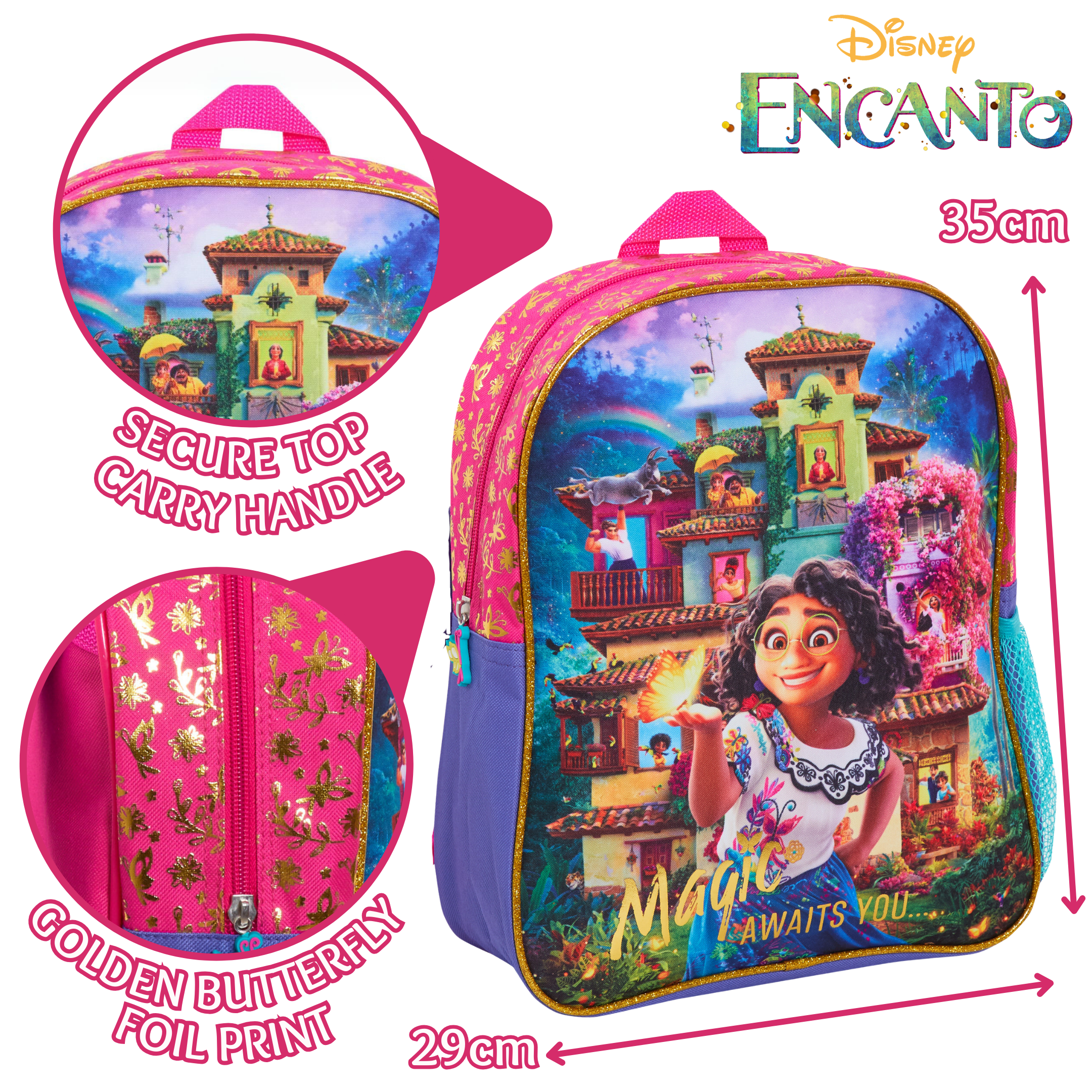 Disney Encanto Backpack for Girls Mirabel School Nursery Rucksack Lunch Bag
