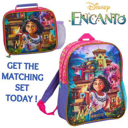 Disney Encanto Backpack for Girls Mirabel School Nursery Rucksack Lunch Bag