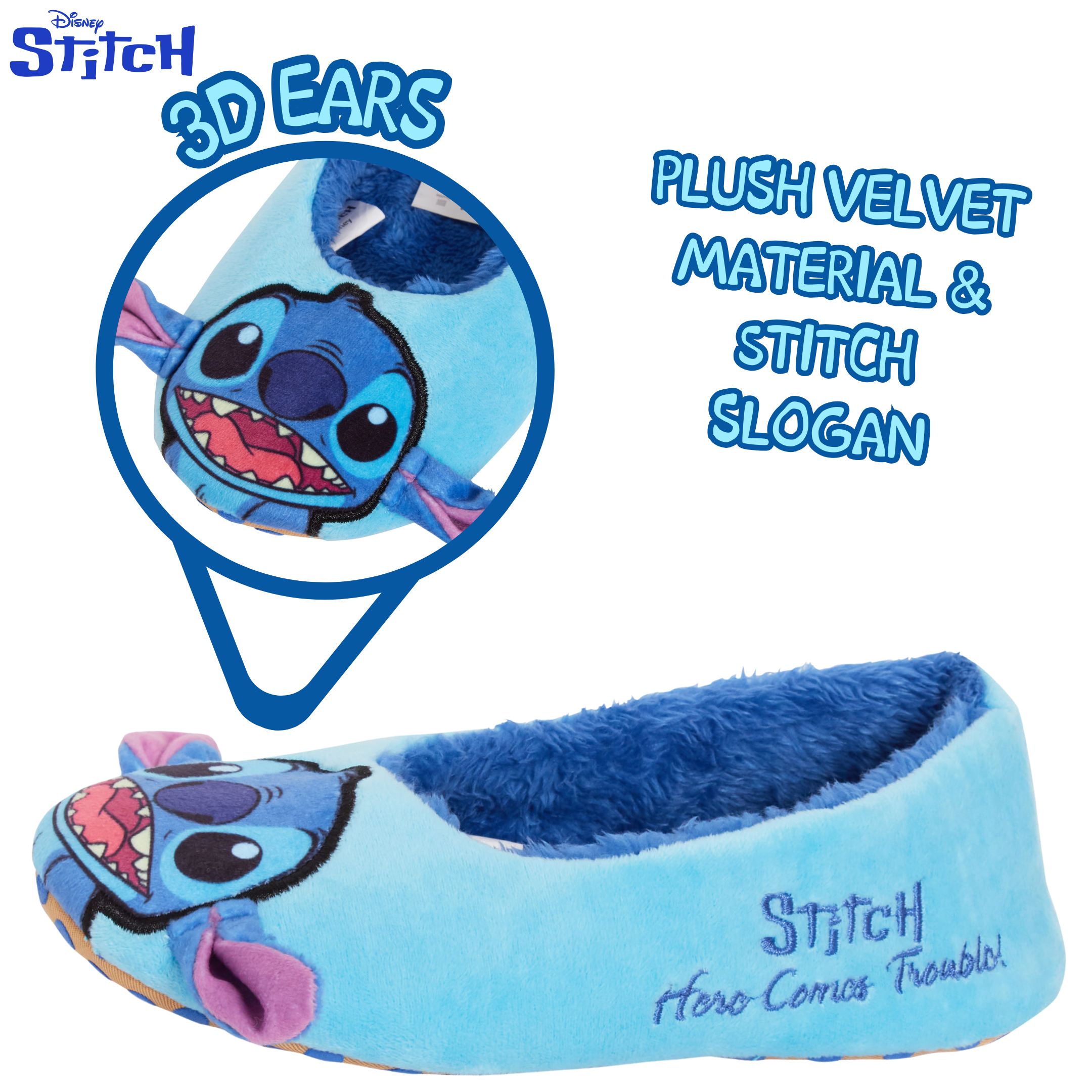 Lilo & Stitch Slippers For Women Girls Teens Disney Slip On Ballet Slipper Socks