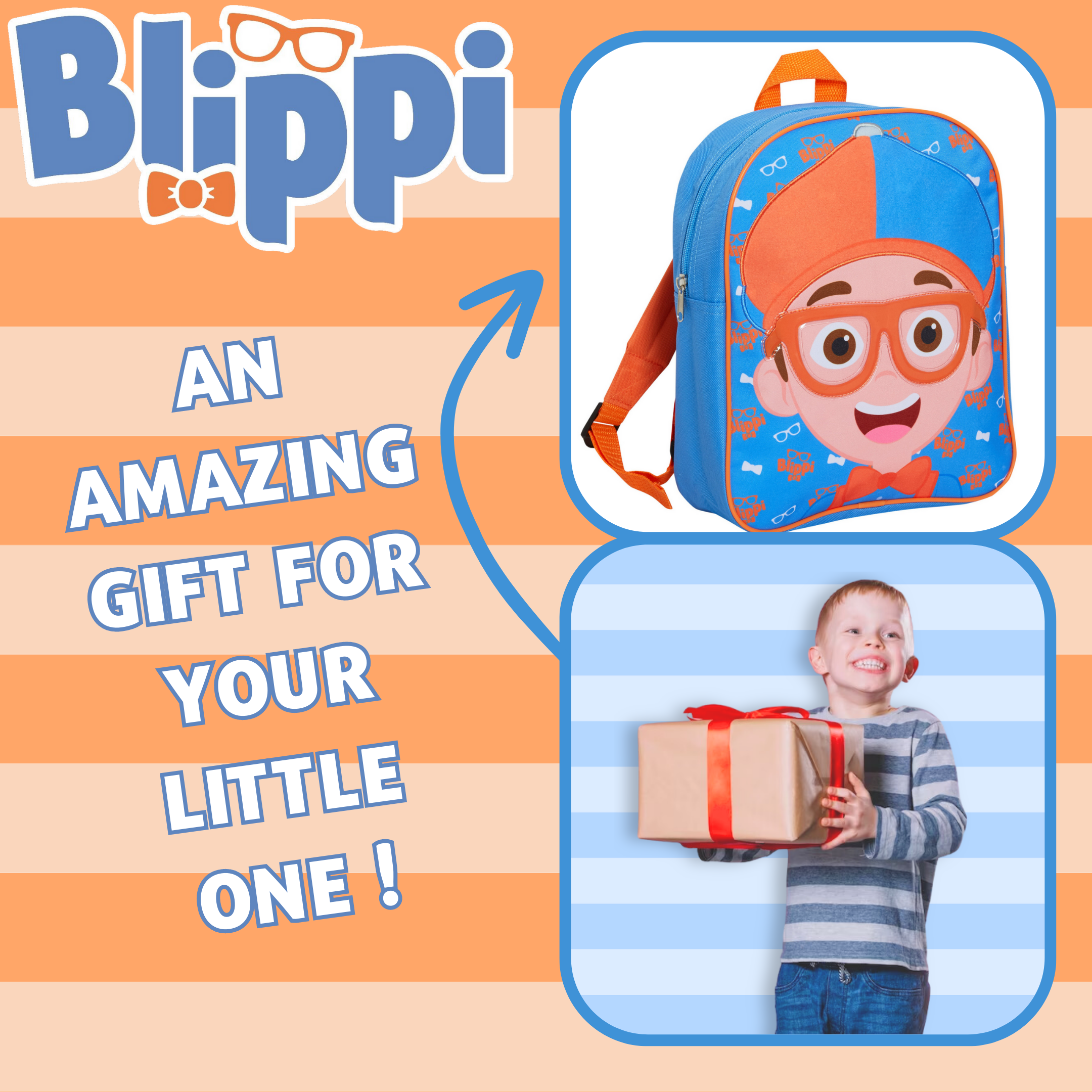Blippi Backpack For Kids Boys Girls 3D Blippi Backpack For Nursery Lunch Bag