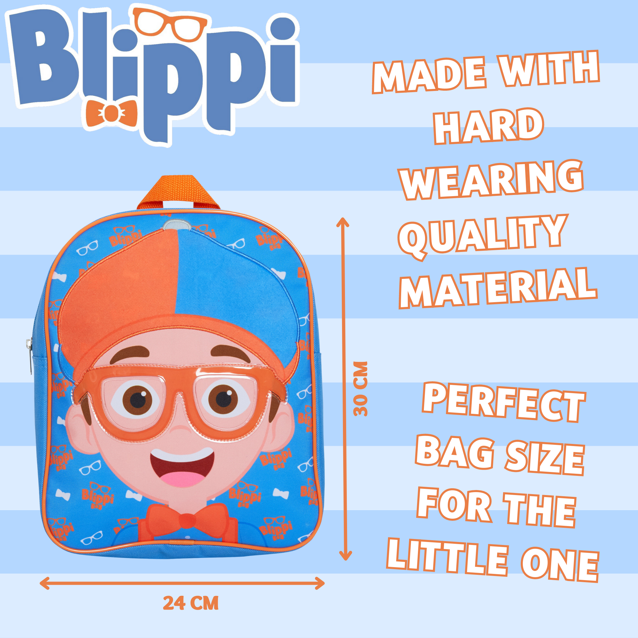 Blippi Backpack For Kids Boys Girls 3D Blippi Backpack For Nursery Lunch Bag
