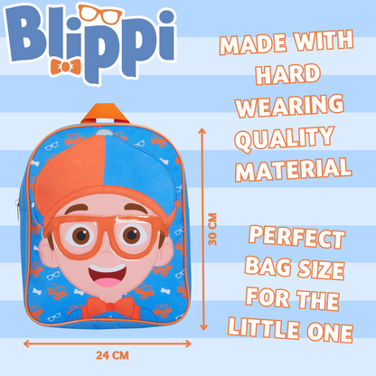 Blippi Backpack For Kids Boys Girls 3D Blippi Backpack For Nursery Lunch Bag