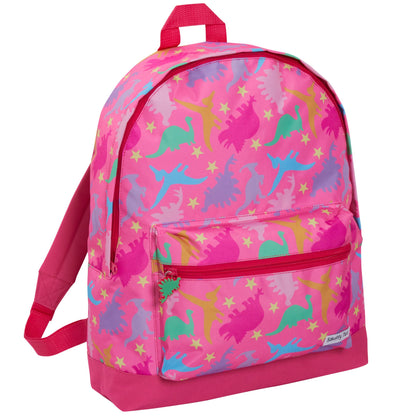 ScruffyTed Dinosaur Girls Backpack Kids Pink Dino Large School Bag Travel Bag