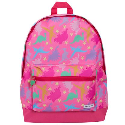 ScruffyTed Dinosaur Girls Backpack Kids Pink Dino Large School Bag Travel Bag