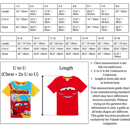 Boys 3 Pack Disney Cars T-Shirts Lightning McQueen Dress Up Top Short Summer Tee