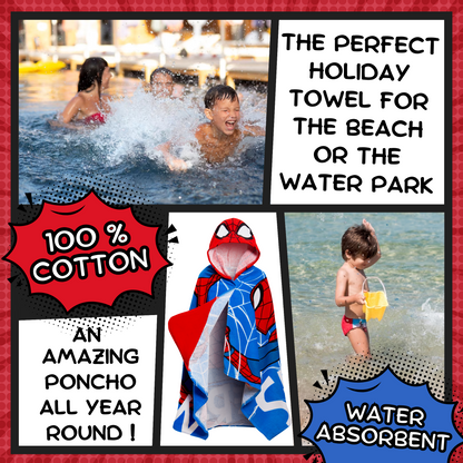 Spiderman Hooded Towel Avengers Poncho Kids Beach Towel Bath Towel Swimming Wrap
