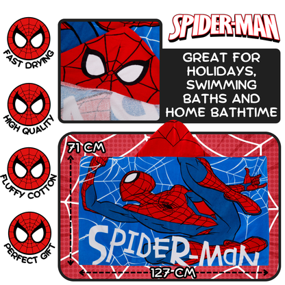 Spiderman Hooded Towel Avengers Poncho Kids Beach Towel Bath Towel Swimming Wrap