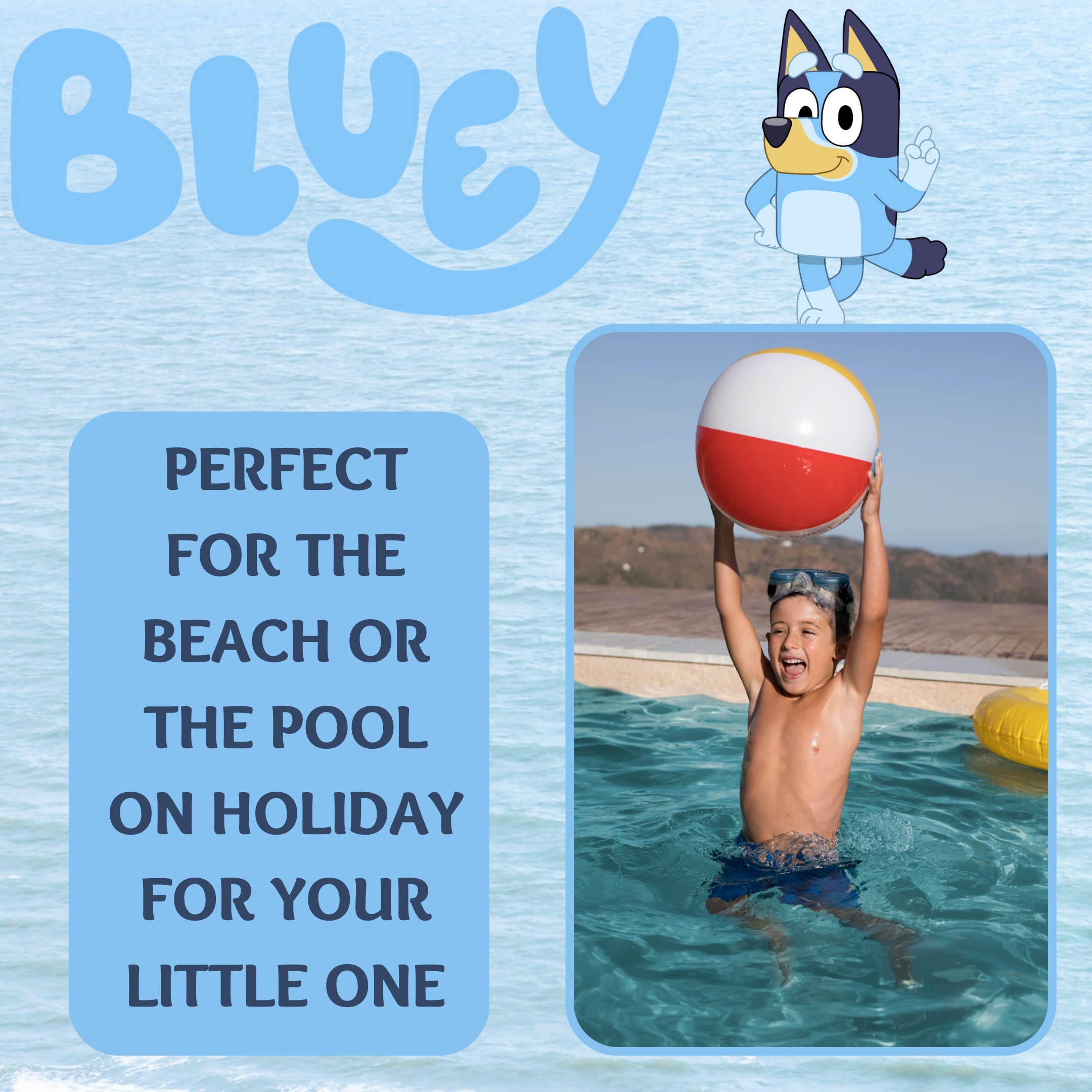 Bluey Hooded Towel Boys Girls Poncho Kids Beach Towel Bath Towel Swimming Wrap