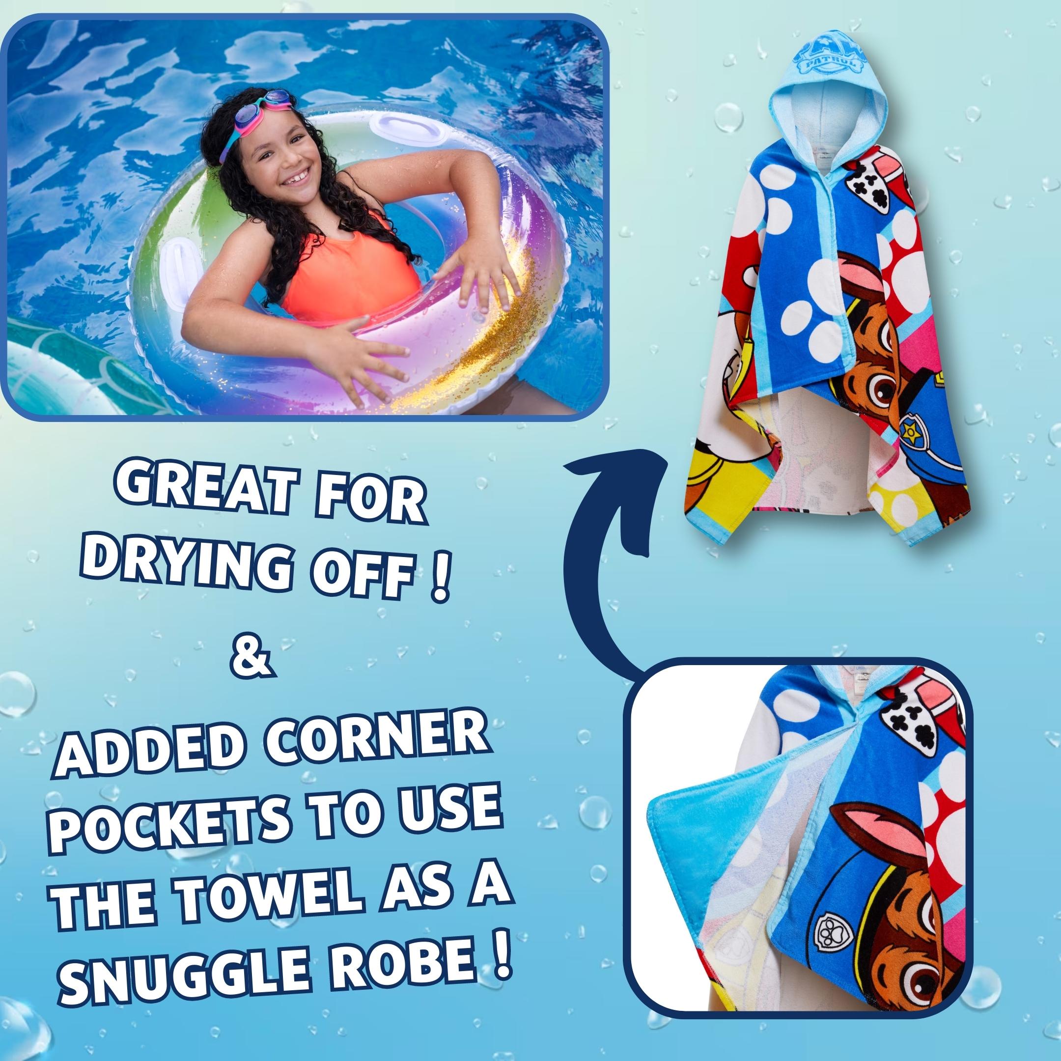 Paw Patrol Hooded Towel Chase Poncho Kids Beach Towel Bath Towel Swimming Wrap