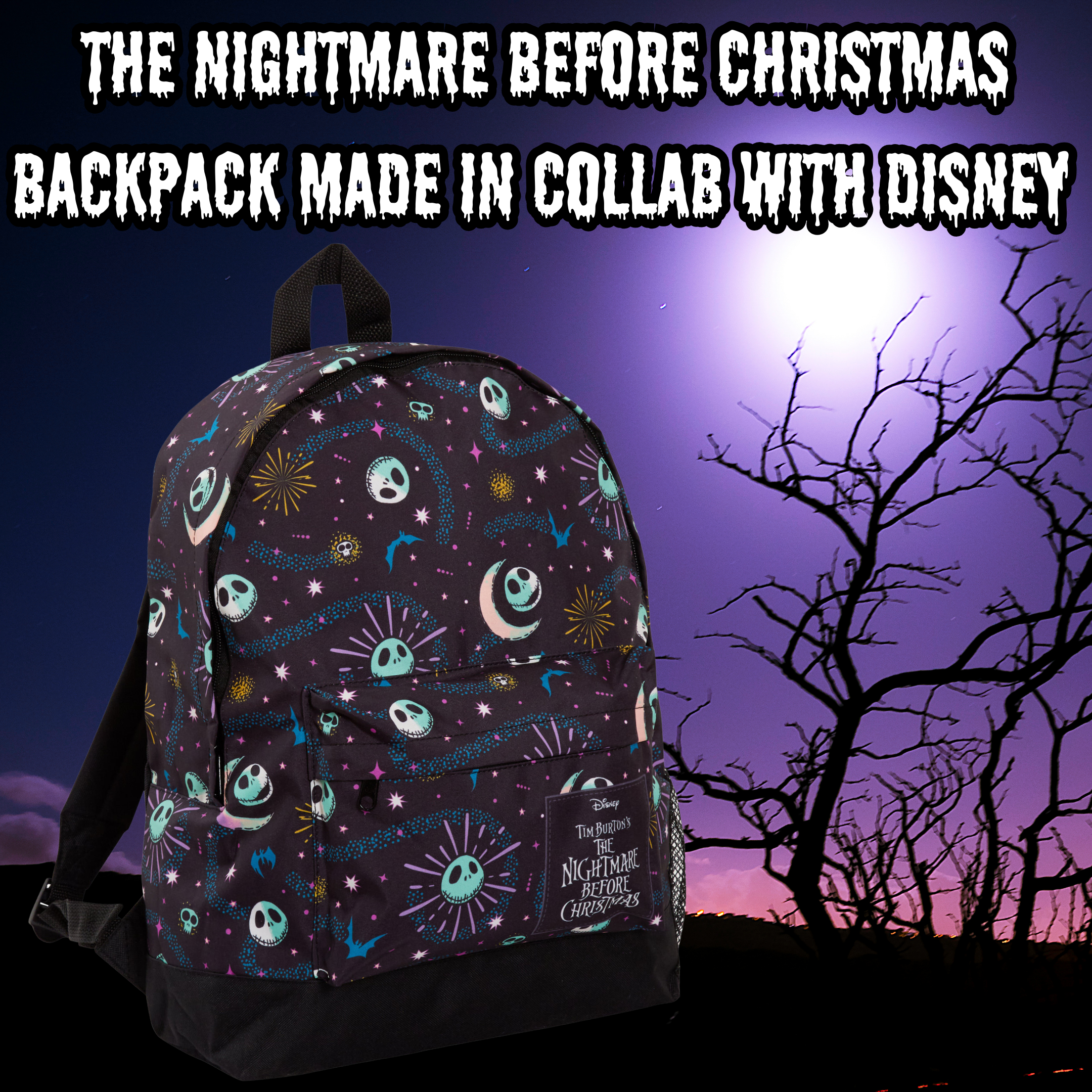 The Nightmare Before Christmas Backpack Kids Adults Jack Skellington School Bag