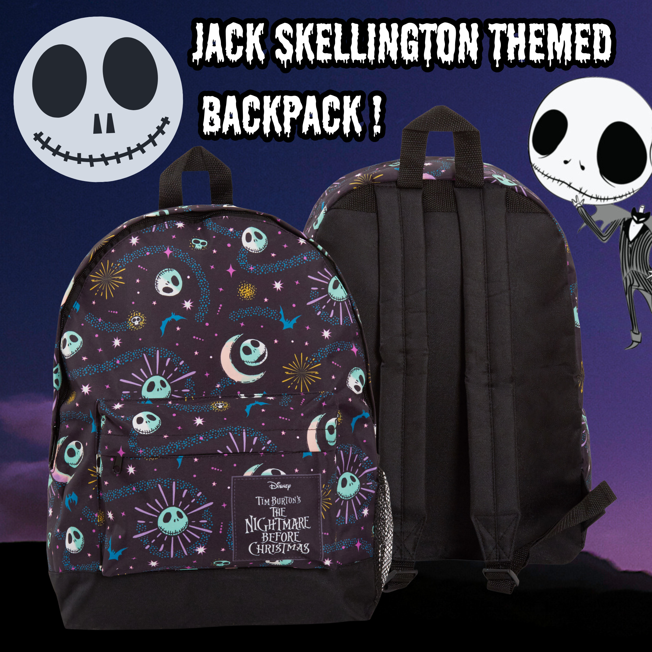 The Nightmare Before Christmas Backpack Kids Adults Jack Skellington School Bag