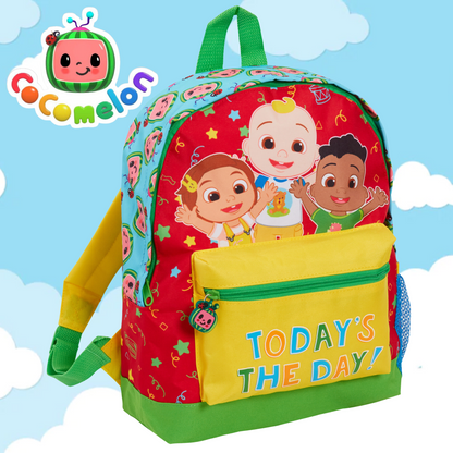 Boys Girls Cocomelon Backpack Kids Character Nursery Rucksack Travel Lunch Bag
