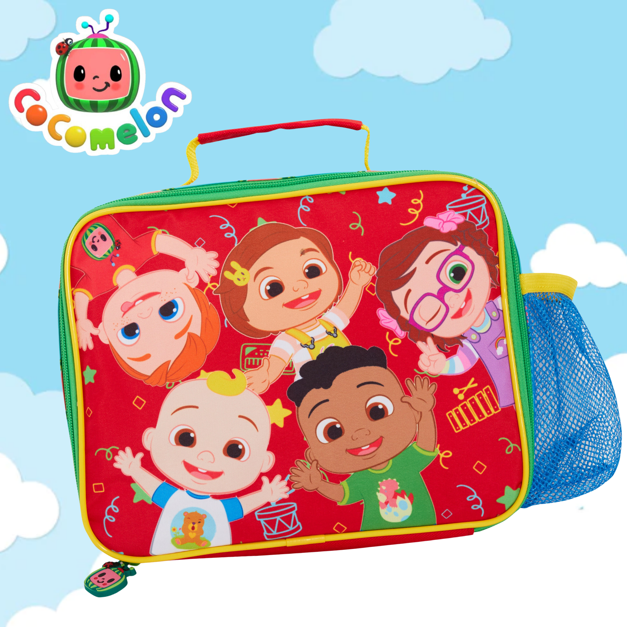 Cocomelon Lunch Bag with Bottle Holder Unisex JJ Lunch Box Nursery Cooler Bag