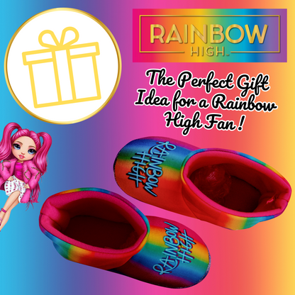 Girls Rainbow High Slipper Boots For Kids Slippers Fleece Booties House Shoes