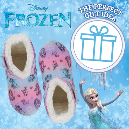 Girls Disney Frozen Slipper Boots Elsa Anna Slippers Warm Fleece Booties Gift
