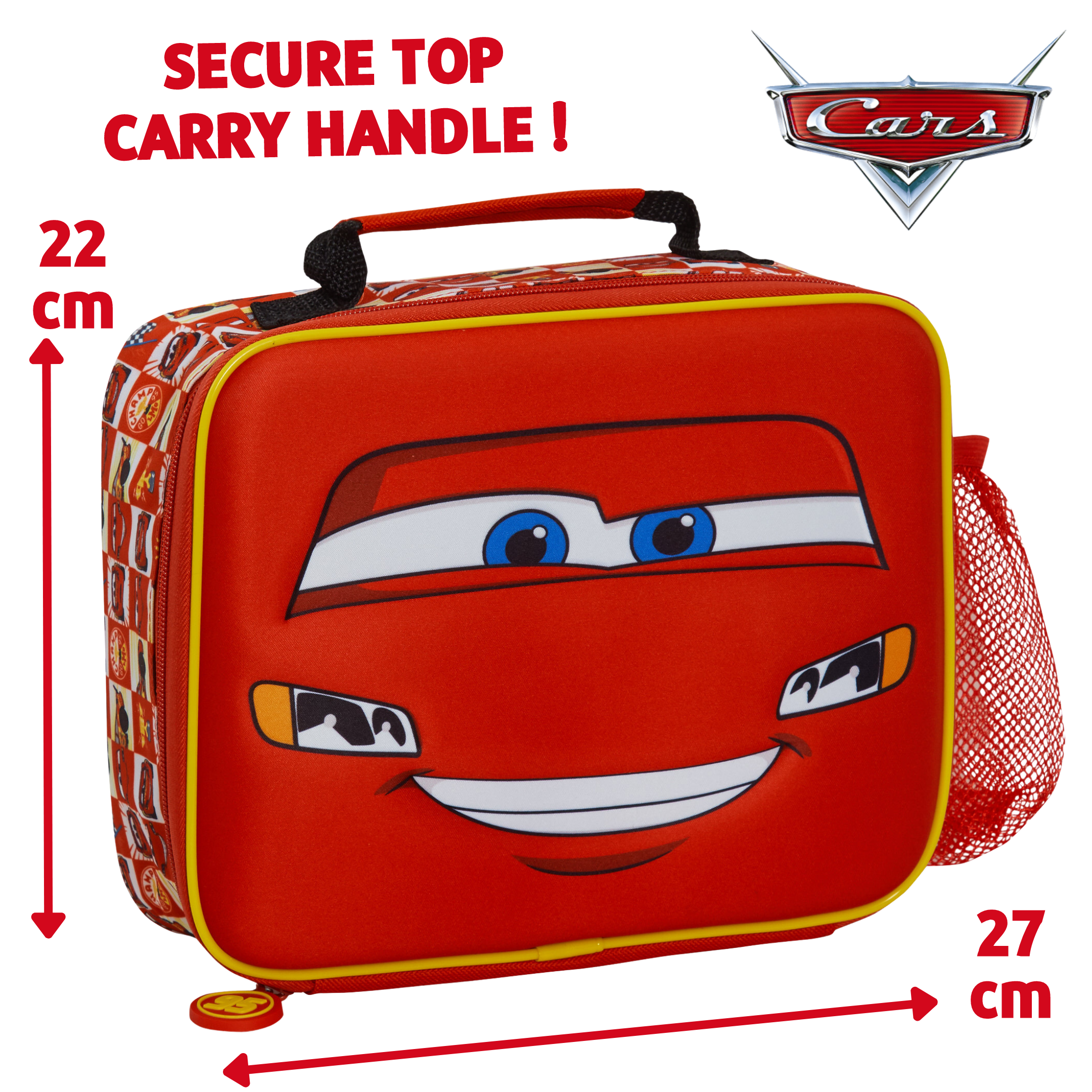 Disney Cars Lunch Bag Lightning McQueen Boys School Lunch Box Nursery Cooler Bag