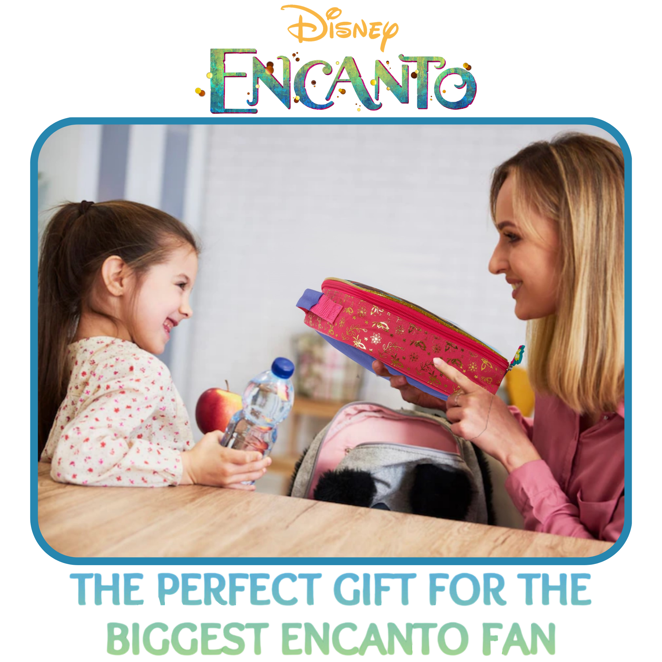 Disney Encanto Lunch Bag Bottle Holder Girls School Insulated Cooler Lunchbox