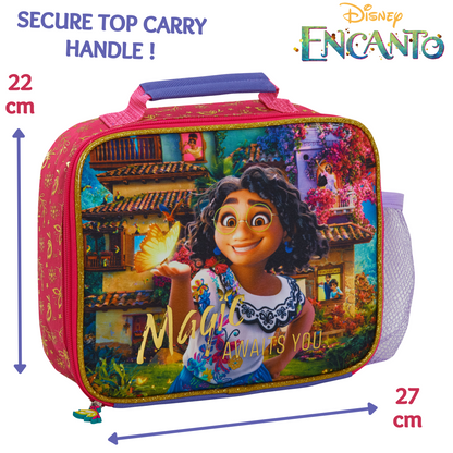 Disney Encanto Lunch Bag Bottle Holder Girls School Insulated Cooler Lunchbox