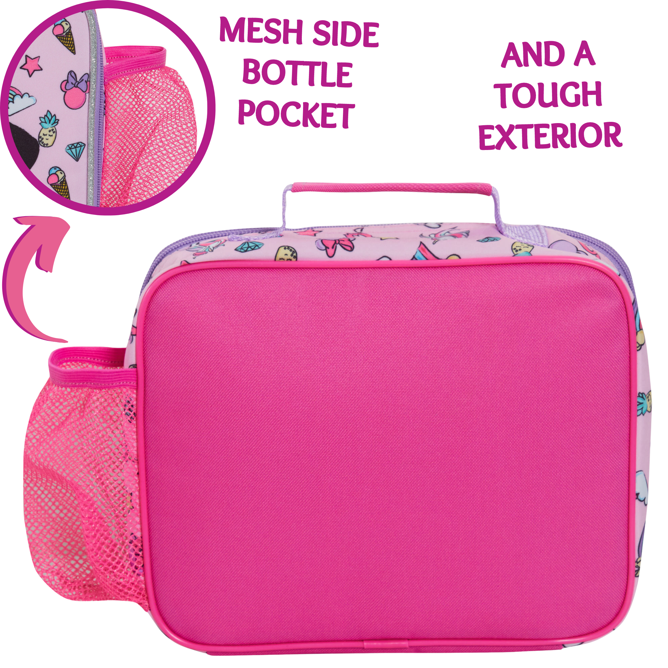 Disney Minnie Mouse Lunch Bag Bottle Holder Nursery Insulated Cooler Lunchbox