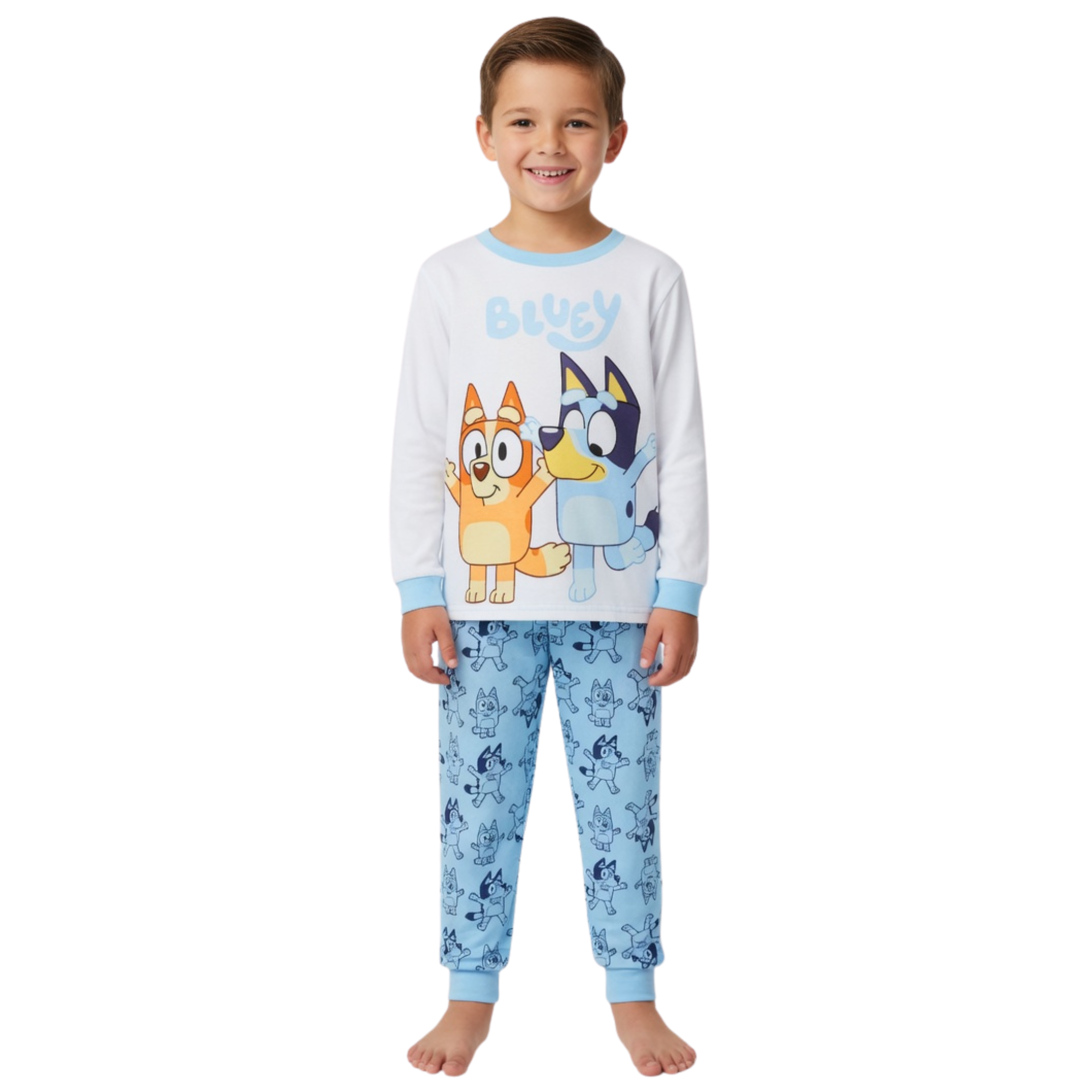 Kids Bluey Pyjamas Boys Girls Bingo Pjs Long Sleeve Unisex Premium 100% Cotton