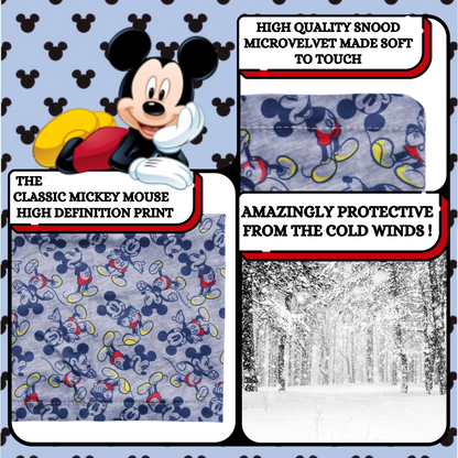 Boys Disney Mickey Mouse 3 Piece Winter Set Bobble Hat + Gloves + Snood Scarf