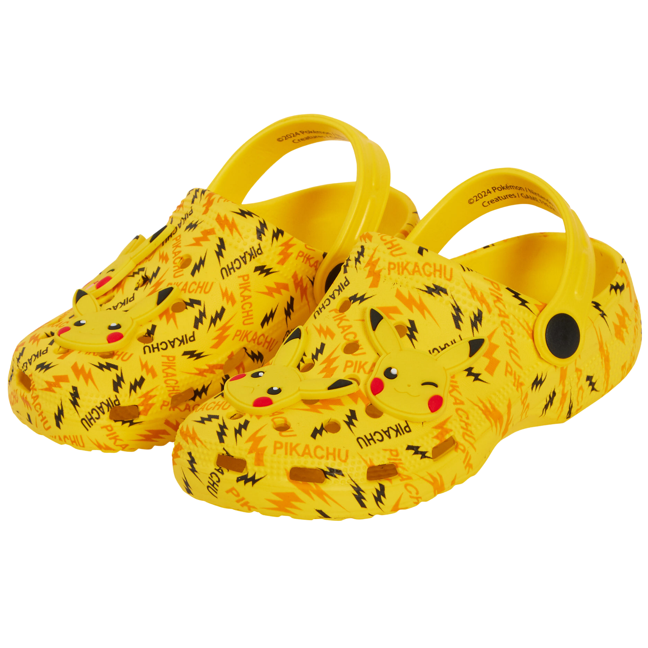 Pokemon Pikachu Clogs + Charms Kids Sandals Boys Girls Sliders Strap Beach Shoes